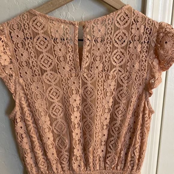 Monteau Mauve Lace Sleeveless Dress Size Small - Picture 9 of 15